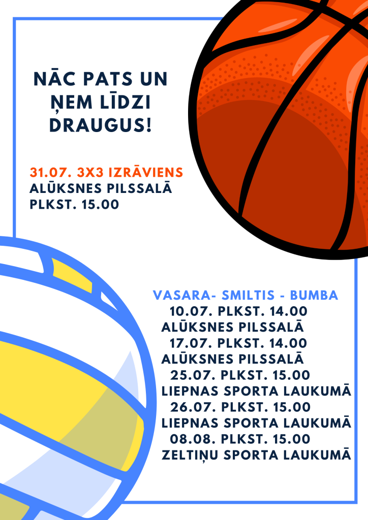 Aicinām uz kustību un prieku kopā!