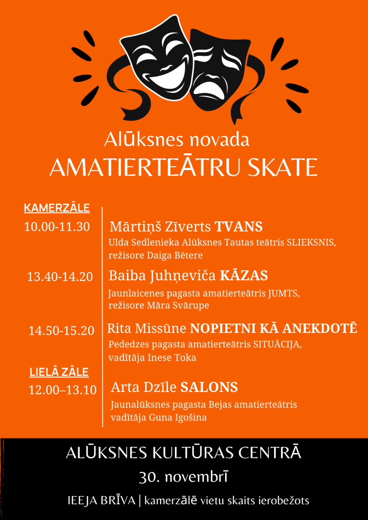 Notiks Alūksnes novada amatierteātru skate