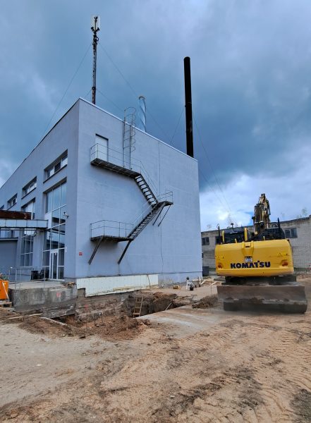 SIA “Alūksnes enerģija” uzsāk būvdarbus pie elektrostatiskā filtra un jauna skursteņa izbūves