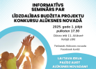 Pašvaldība aicina uz informatīvu semināru par līdzdalības budžeta konkursu