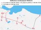 Karte ar informāciju par slēgtām ielām