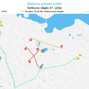 Pilsētas svētku satiksmes ierobežojumi