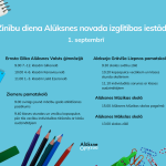Zinību dienas norise Alūksnes novada izglītības iestādēs