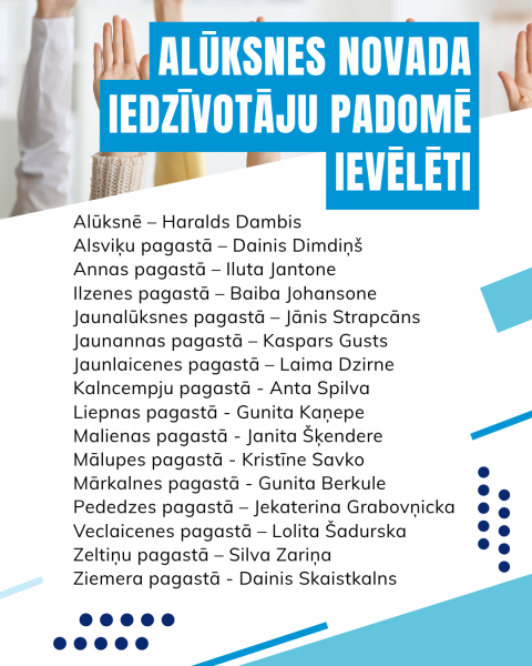 Ievēlēta Alūksnes novada iedzīvotāju padome