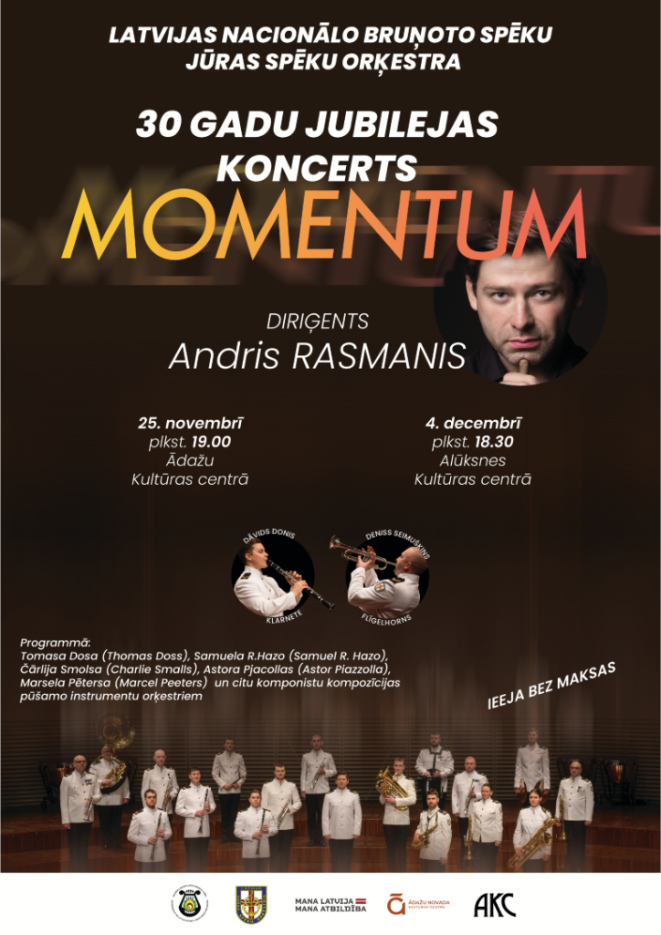 Alūksnē notiks Jūras spēku orķestra koncerts