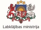 Latvijas valsts ģerbonis ar Labklājības ministrijas nosaukumu