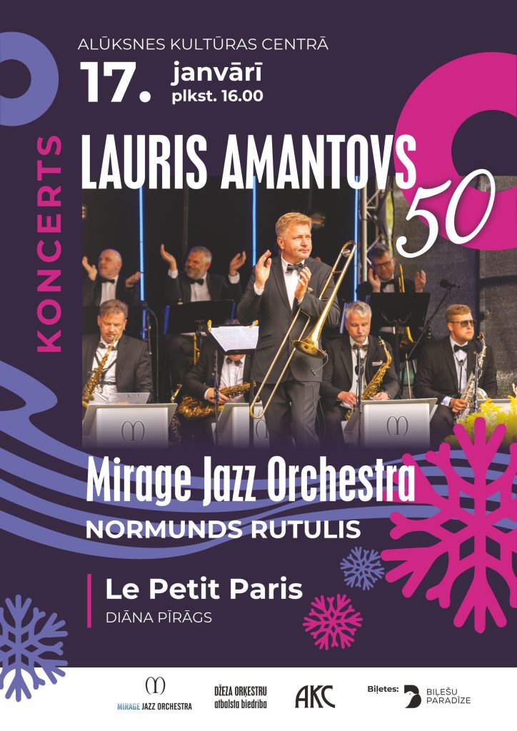 Afiša koncertam “Lauris Amantovs 50”