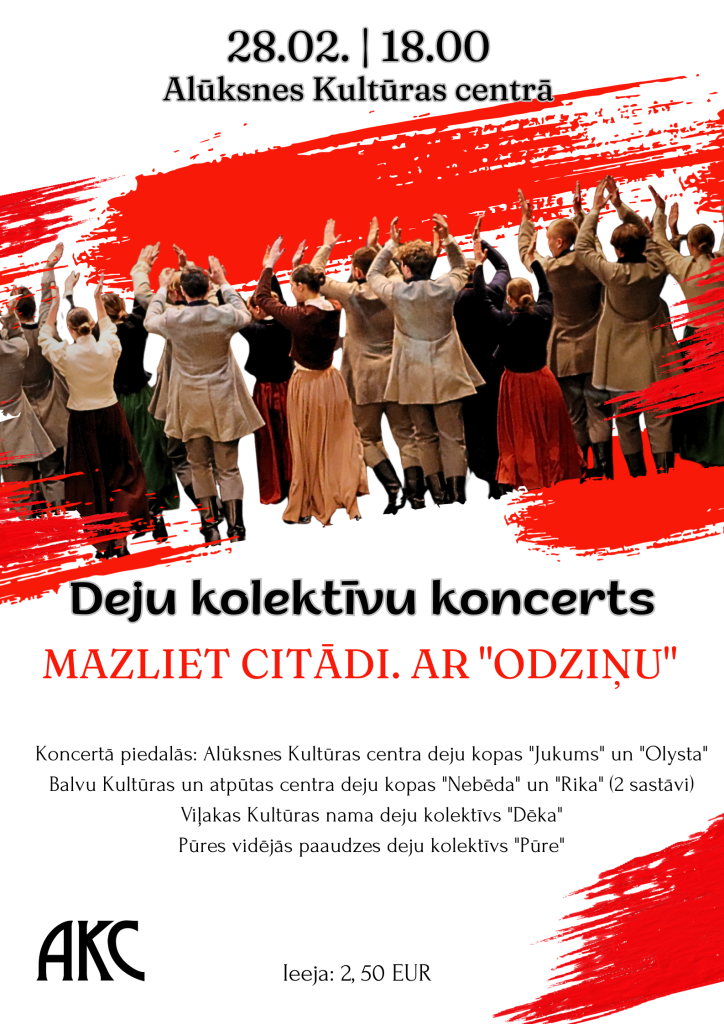Aicinām uz deju kolektīvu koncertu “MAZLIET CITĀDI. AR ‘ODZIŅU’”