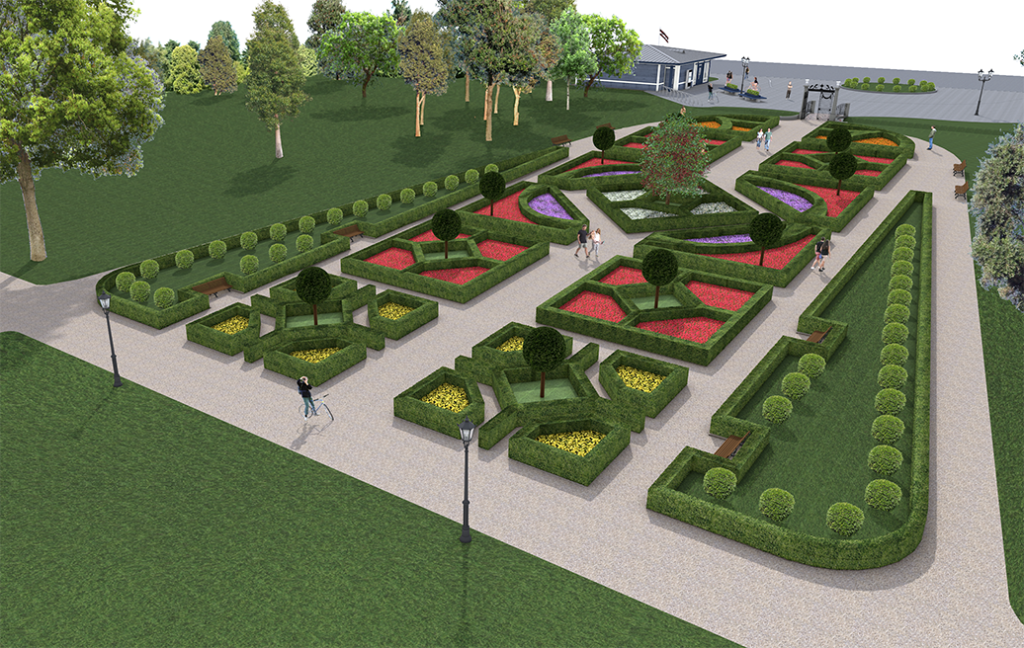 Franču dārzs, vizualizācija