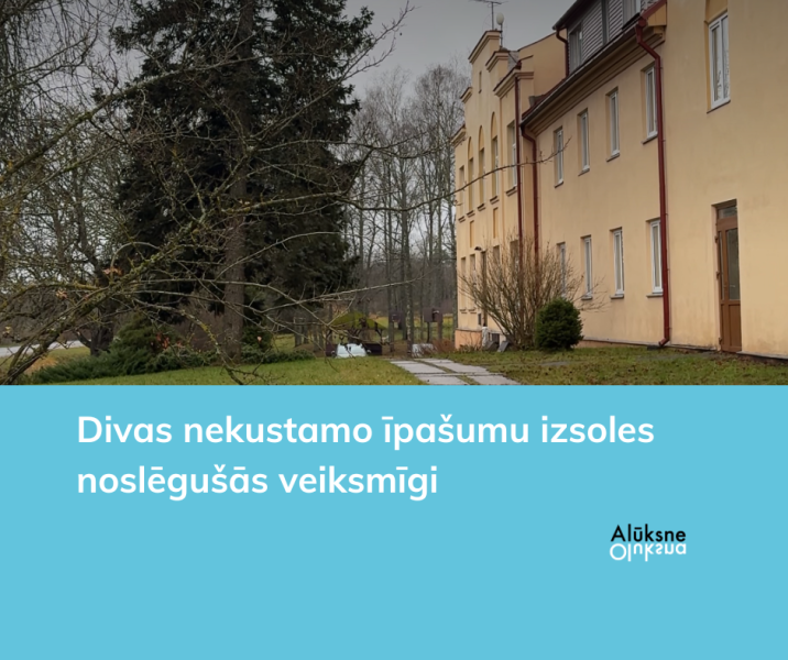 Divas nekustamo īpašumu izsoles noslēgušās veiksmīgi