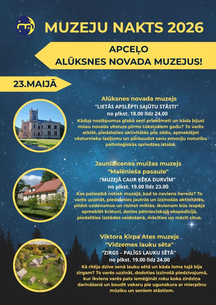 Aicinām uz Muzeju nakti Viktora Ķirpa Ates muzejā “Vidzemes lauku sēta”