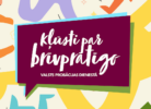 Attēls ar abstraktām, krāsainām cilvēku figūrām kustībā uz gaiša fona. Centrā ir runas burbulis ar tekstu baltā krāsā: kļūsti par brīvprātīgo VALSTS PROBĀCIJAS DIENESTĀ.