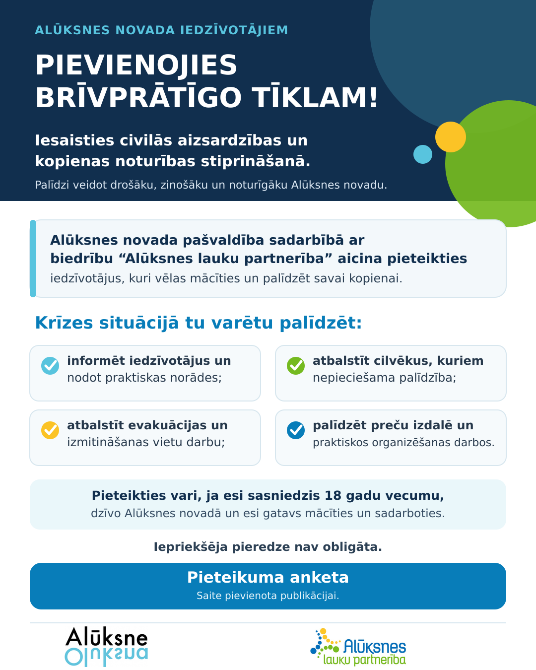 Infografikas plakāts ar virsrakstu "PIEVIENOJIES BRĪVPRĀTĪGO TĪKLAM!"