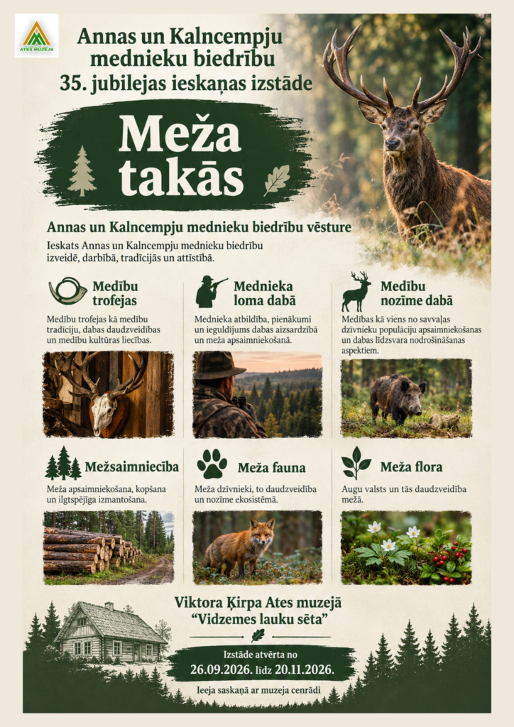 Annas un Kalncempju mednieku klubu “ANNMEKS” un “KalnMeKs” 35. jubilejas ieskaņas izstāde