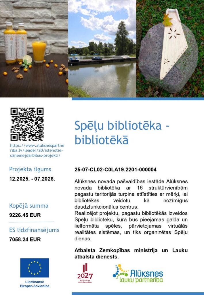 Alūksnes novada bibliotēkās tiek īstenots LEADER projekts “Spēļu bibliotēka – bibliotēkā”