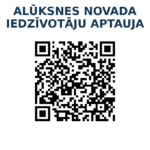 QR kods Alūksnes novada iedzīvotāju aptaujai.